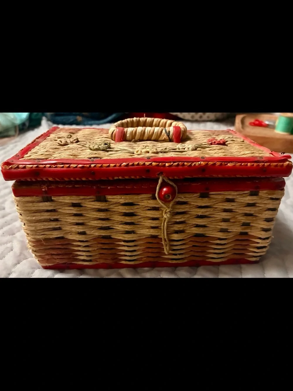 Vintage Sewing Basket 1960’s 70’s
